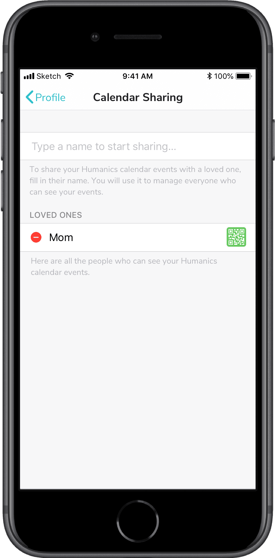 Recipient name in list