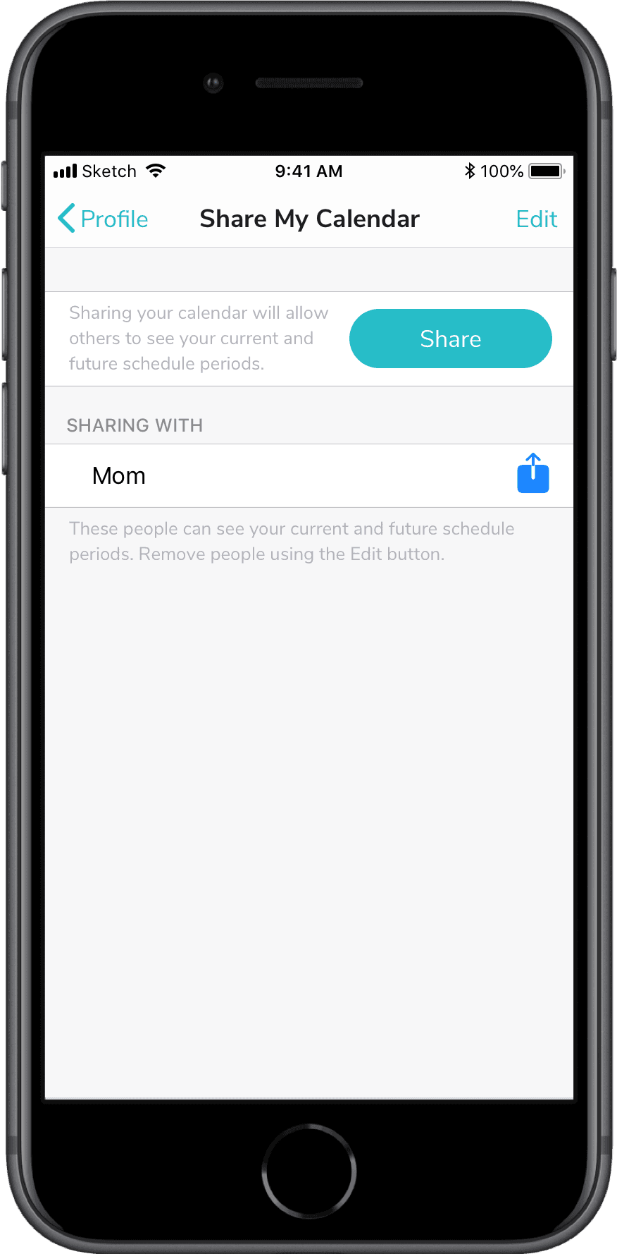 Recipient name in list