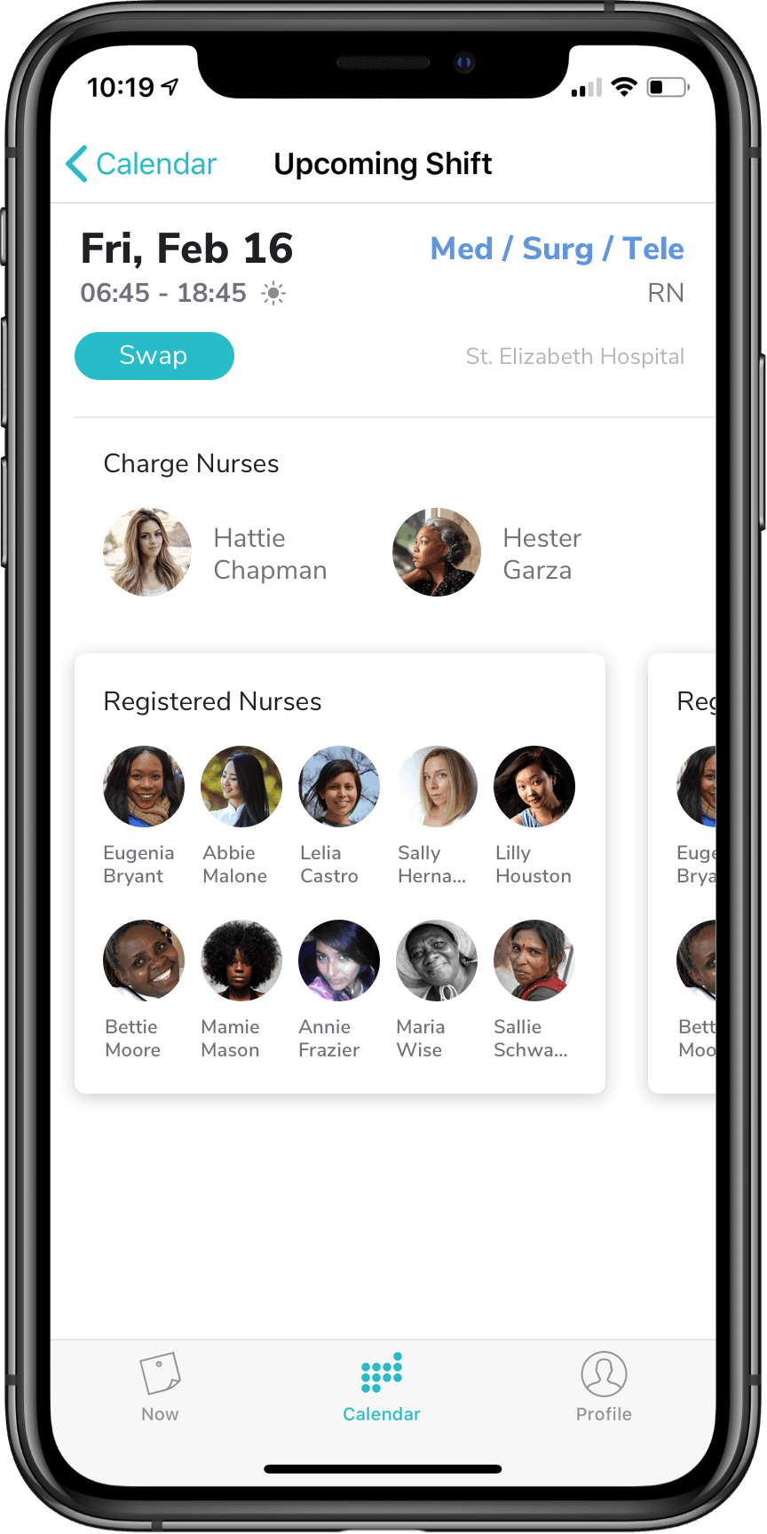 Shift detail view with new location for Swap